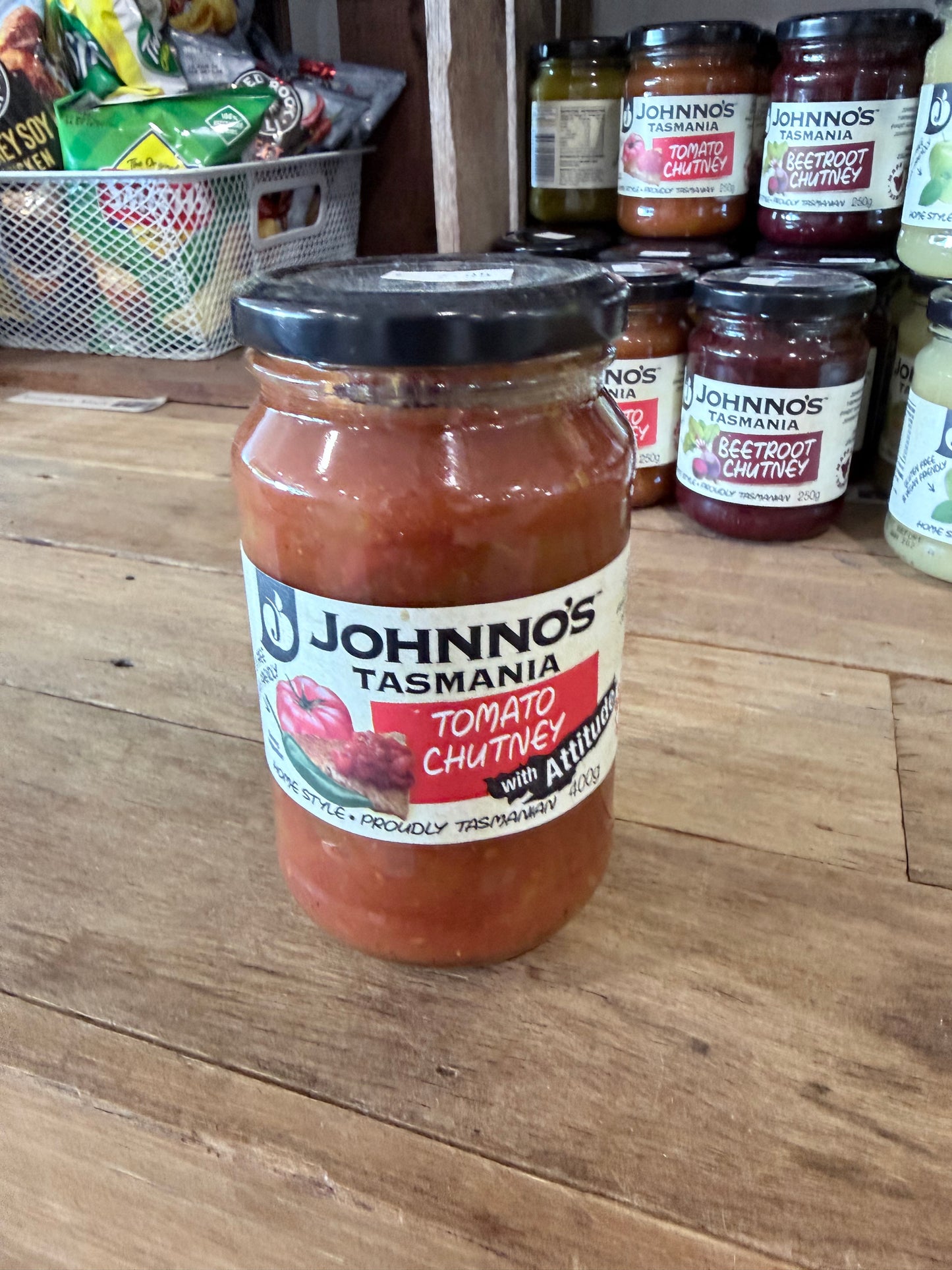 Johnno’s Tomato Chutney with Attitude (spicy) 400g