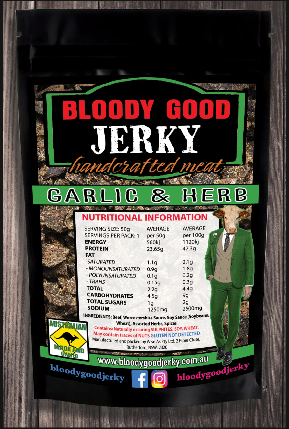 Bloody Good Jerky- Herb & Garlic