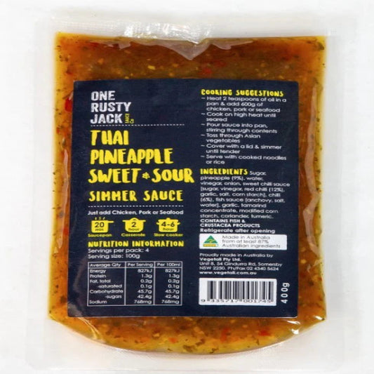 ONE RUSTY JACK- Thai Pineapple sweet & sour simmer sauce