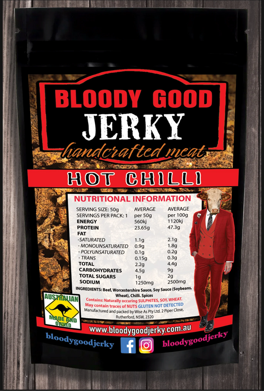 Bloody Good Jerky- Hot Chilli