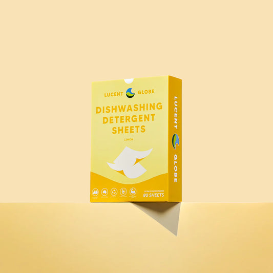Lucent Globe: Dishwashing Detergent Sheets (Up to 80 Washes) Fresh Lemon